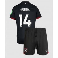 Maglia Calcio West Ham United Mohammed Kudus #14 Seconda Divisa Bambino 2024-25 Manica Corta (+ pantaloncini)